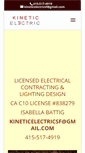 Mobile Screenshot of kineticelectricsf.com