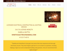Tablet Screenshot of kineticelectricsf.com